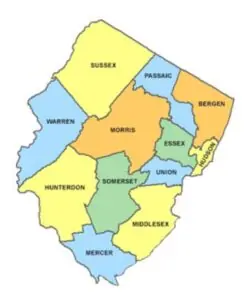 map of middlesex county new jersey
